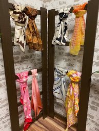 Collection Of 8 Ladies Narrow Scarves Or Wide Neckerchiefs