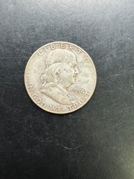 1954-S Benjamin Franklin Silver Half Dollar