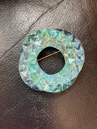 Vintage Opalescent Lucite Wreath Pin