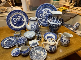 Lot Of Miscellaneous Blue And White