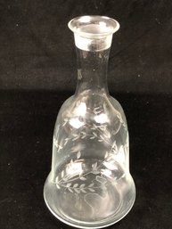 Etched Glass Bottle