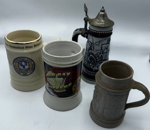 Lot 4 Steins Germany, WC Bunting & More