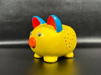 A Sweet Little Hand-Painted Ceramic Piggy Bank