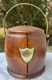 Vintage All Wood Tobacco Barrel With Lid  9' Height With Handle ( Read Description)