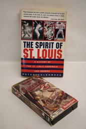 St. Louis Cardinals Lot With Spirit Of St Louis Book And 100 Years Of Cardinals Glory VHS Tape