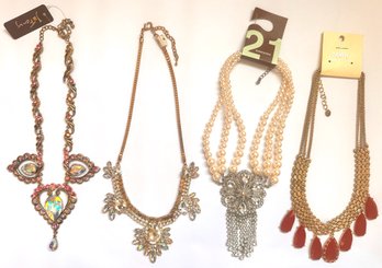 4 New Necklaces With Tags By DaVinci, J Fay & Twentyone