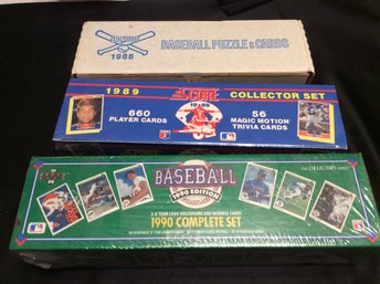 1988 - 1989 - 1990 Complete Baseball Card Sets - See Description - K