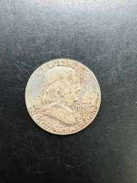 1956 Benjamin Franklin Silver Half Dollar