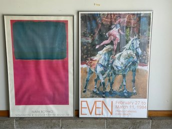 Lot Of 2 Vintage Framed Posters