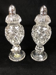 Lead Crystal Salt And Pepper Shakers