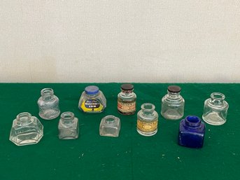 Lot Of Inkwells And Ink Bottles