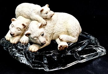 Vintage No Peeking Til Christmas Polar Bear Figurine