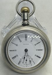 VERY Clean Antique Late 19th Century WALTHAM Military Train Conductor's Pocket Watch- 24 Hour Dial