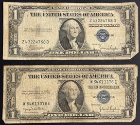 2 $1 Silver Certificates 1935-C, 1935-D