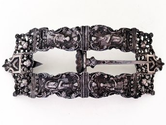 An Antique Sterling Silver Belt Buckle - Holland