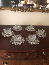 Glass Teacups And Saucers