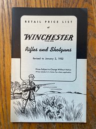 WINCHESTER 1952 Rifles And Shotguns Price List