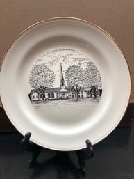 Collectors Plate - 250th Anniversary The Second Congregational Church Of Beverly - Excellent Condition! 10'