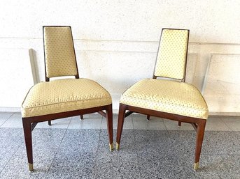 Pair Of Midcentury Upholstered Side Chairs