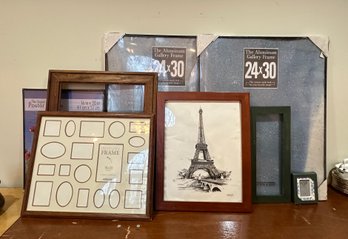 FRAMES:New & Unopened-  2 Aluminum Gallery Frames, 2 For Photo Frames, Print Of Paris, Collage & Remembrance