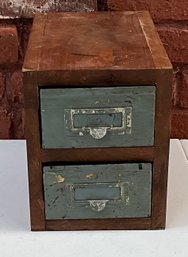 Vintage 2 Drawer Card Catalog