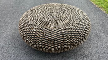 A Woven Seagrass Round Coffee Table