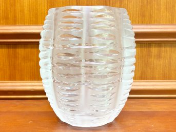 A Vintage Art Crystal Vase By Lalique