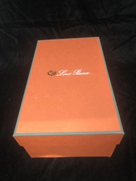 Authentic Loro Piana Empty Shoe Gift Storage Box W Booklet & Tissue