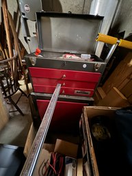 ROLLING TWO TIERED TOOL CHEST FULL OF TOOLS