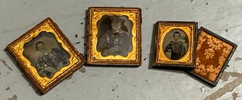 3 Antique Civil War Era Daguerreotypes Mother Father Son