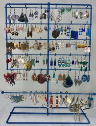 Over 50 Pairs Of Vintage Earrings Including Sterling Silver!