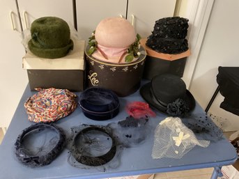 Lot Of Vintage Hats And Boxes