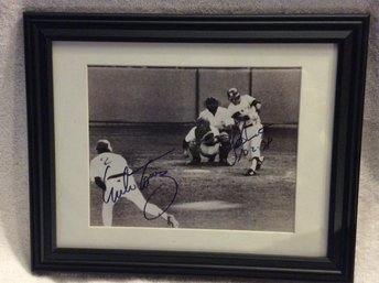 Mike Torrez & Bucky Dent Autographed Framed Photo - K