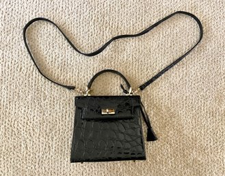 Bally Top Handle Purse With Removable Shoulder Strap, Made In Italy