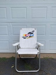 NASCAR Collapsible Event Chair Alimuinum Frame With Molded Plastic Cupholder Armerests