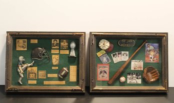 Pair Of Sport Inspired Shadow Boxes