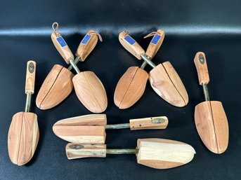 An Assortment Of Men's Shoe Forms In Cedar