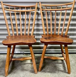 Pair Of Vintage Birdcage Windsor Chairs