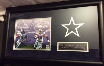 Jason Witten & Jay Novacek Autographed Framed Picture - K  (LOCAL PICK-UP ONLY)