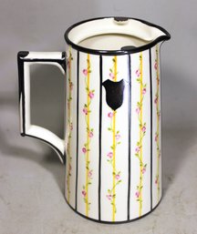 Lenox Fine Porcelain Pitcher Having Sterling Silver Overlay