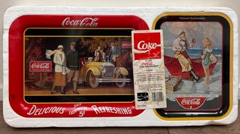 1988 Coca Cola Four Tray Set By Ohio Art