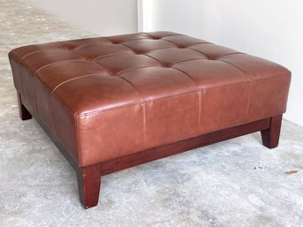 An Elegant Modern Leather Ottoman