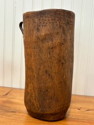Vintage Primitive Wood Milk Pail Water Pitcher/Cylinder