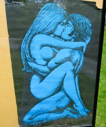 1970 Blue Passion Blacklight Poster