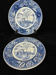 Wood & Sons China Plates - Set Of 2