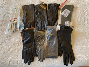 Nine Pairs Of Unused With Tags Womens Size 7 12-8 Gloves.