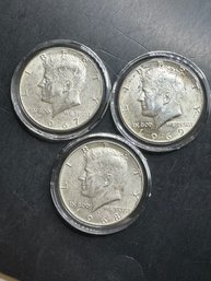 Lot Of 3 Kennedy 40 Silver Half Dollar