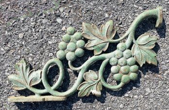An Antique Cast Iron Wall Bracket - Grape Leaf Motif