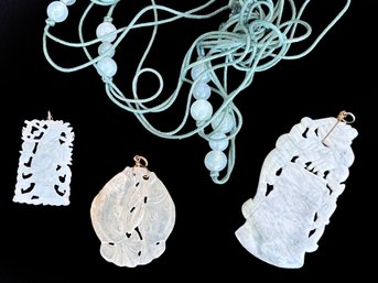 Jade And More Precious Asian Stone Carved Pendants