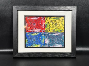 An Interesting Abstract Print In Primary Colors